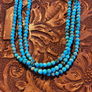 Tiny Three Strand Turquoise Beads