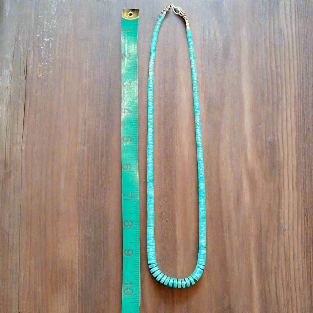 Turquoise Mountain Heishi Necklace