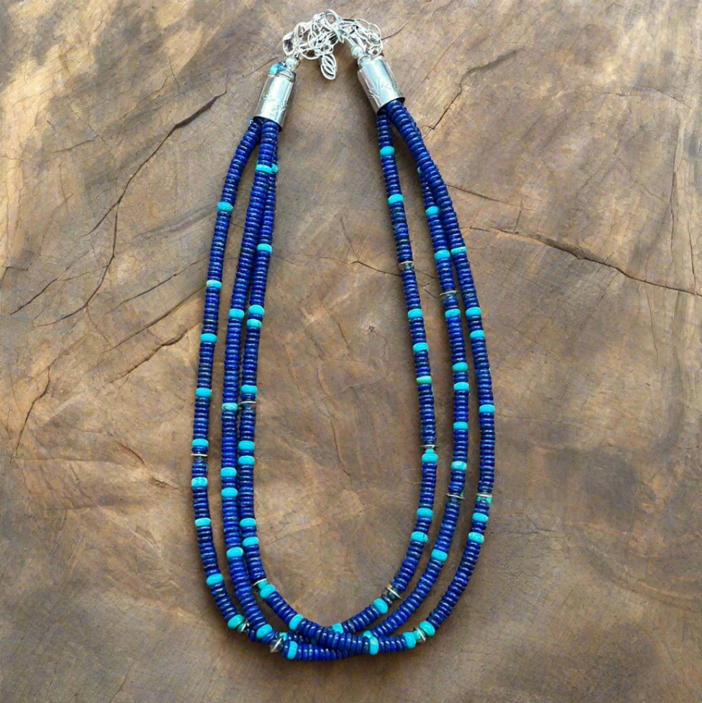 Lapis 3 Strand Necklace