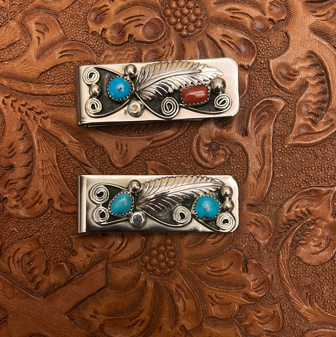 Money Clip w/ Two Stones