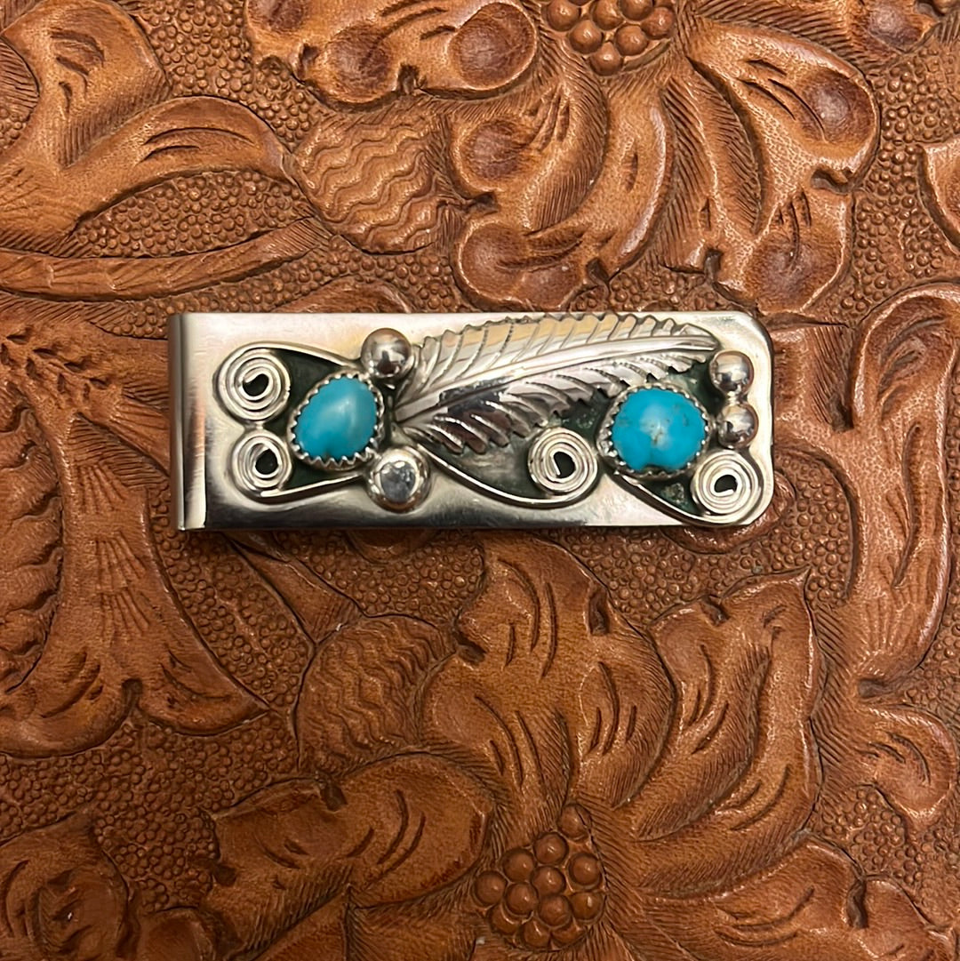 Money Clip w/ Two Stones