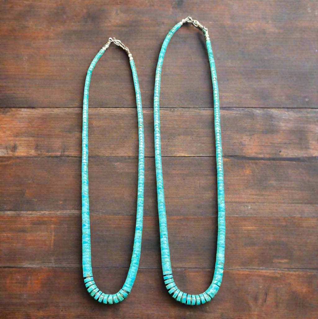 Turquoise Mountain Heishi Necklace