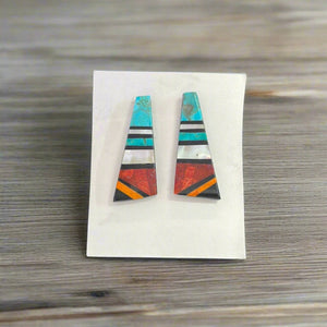 Colorful Geometric Inlaid Earrings