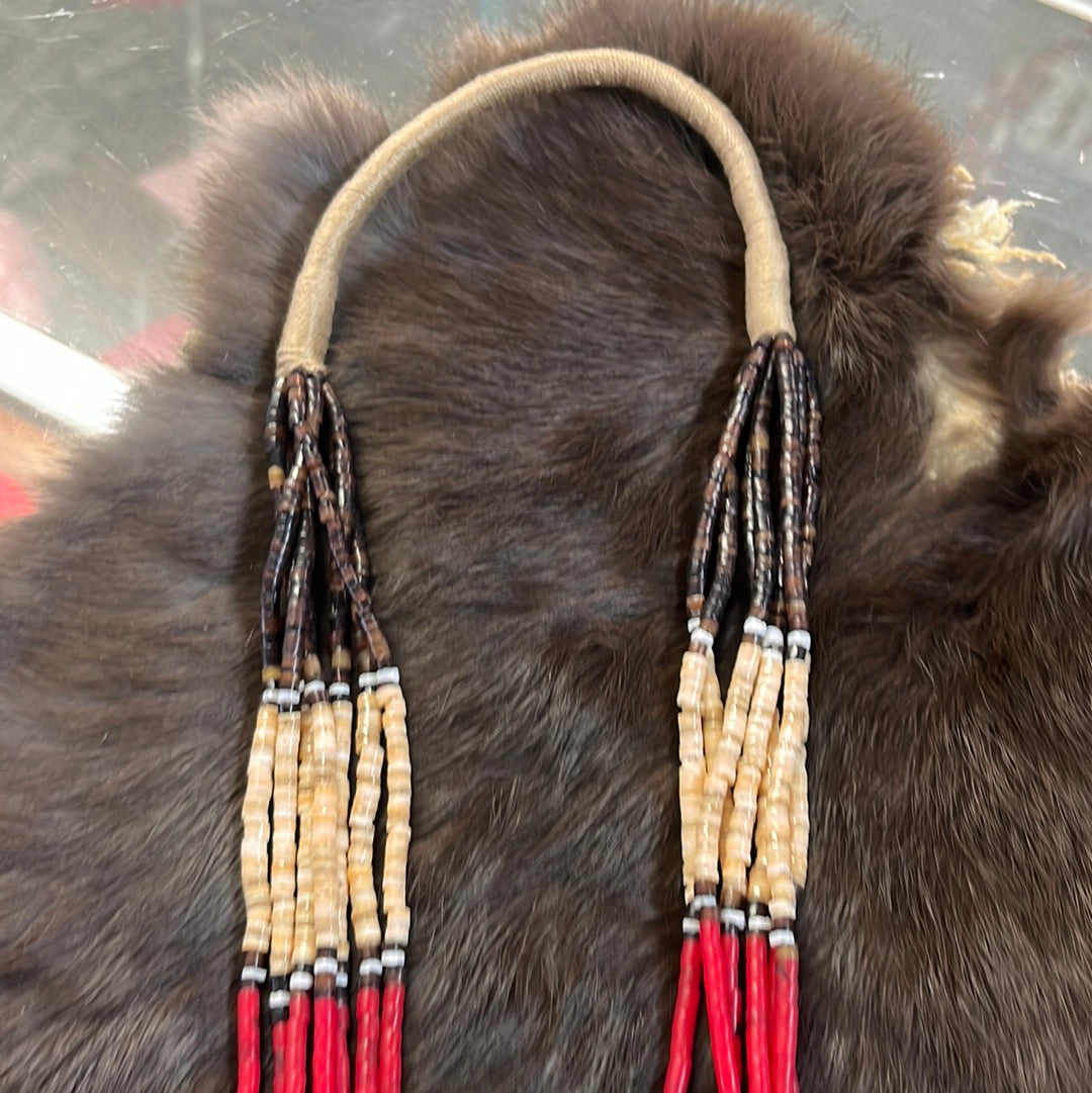 Multicolored Heishi Necklace with Squaw Wrap