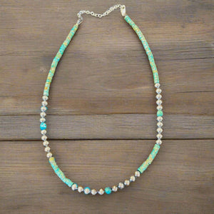 Turquoise Heishi with Oxibeads