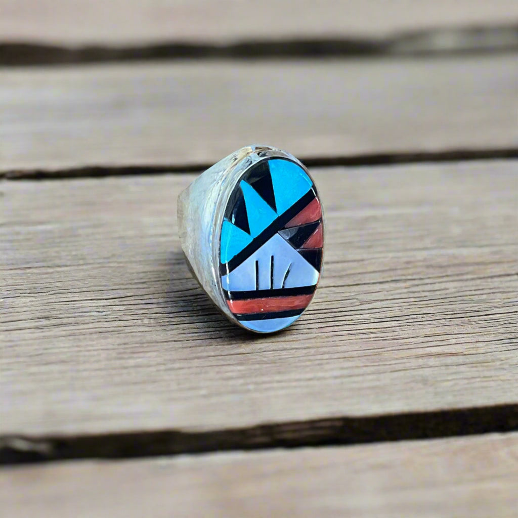 Zuni Inlay Men’s Ring