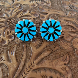 Zuni Flower Petite Point Earrings