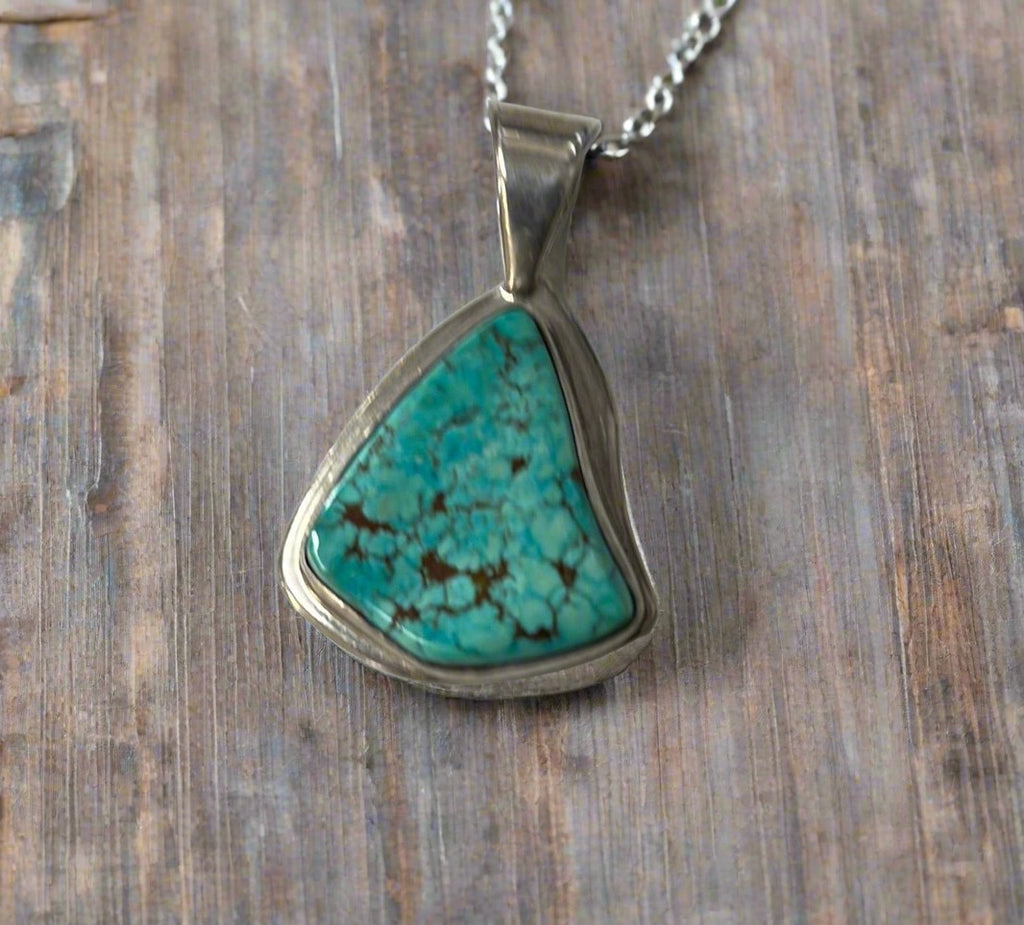 Candeleria Turquoise Pendant in Modern Setting