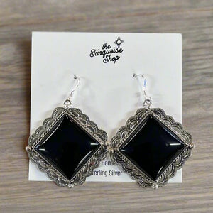 Onyx Diamond Shaped Dangles