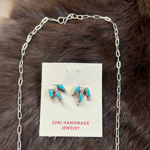 Zuni Needlepoint Necklace & Earring set