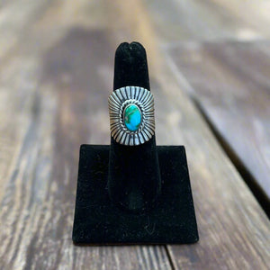 Sonoran Gold Turquoise Wide Band Ring