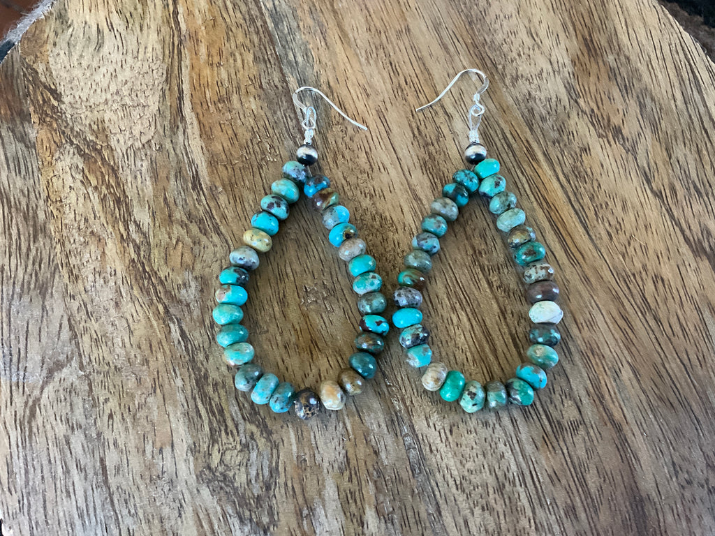 Round beaded teardrop loops