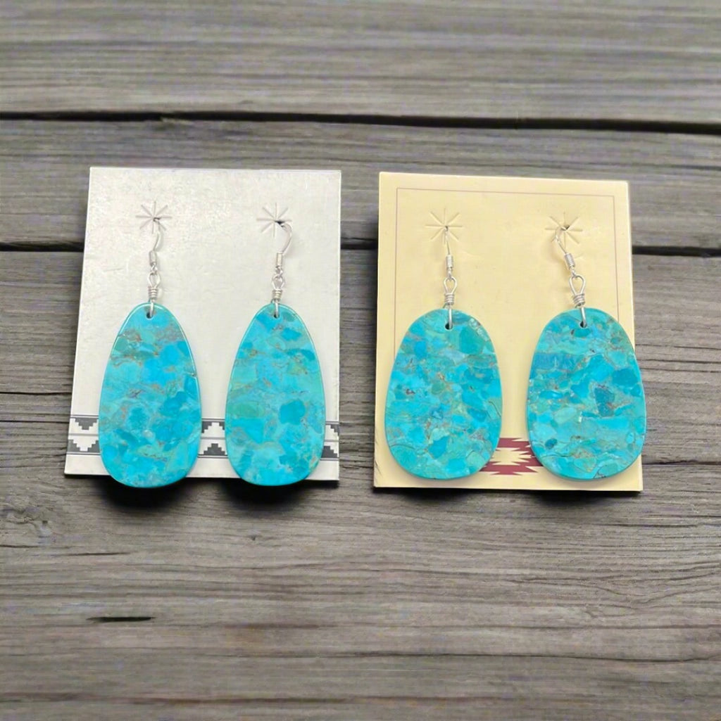 Turquoise Slab Earrings