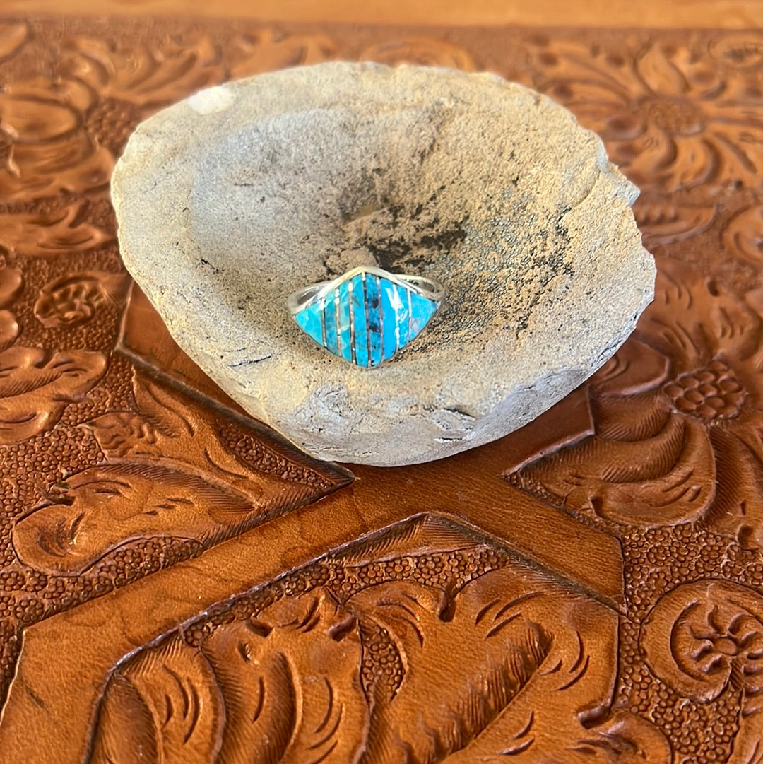 Unique Turquoise Inlay Ring