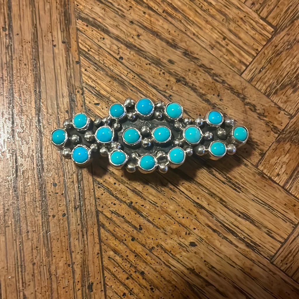 Turquoise Multistone Hair Barrette