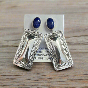 Lapis Western Style Earrings