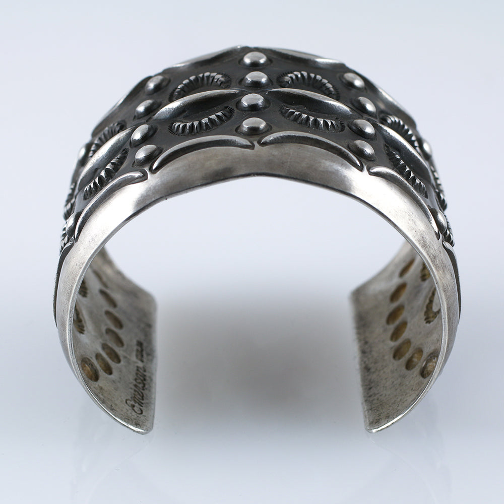 Oxidized Sterling Silver Statement Cuff Bracelet