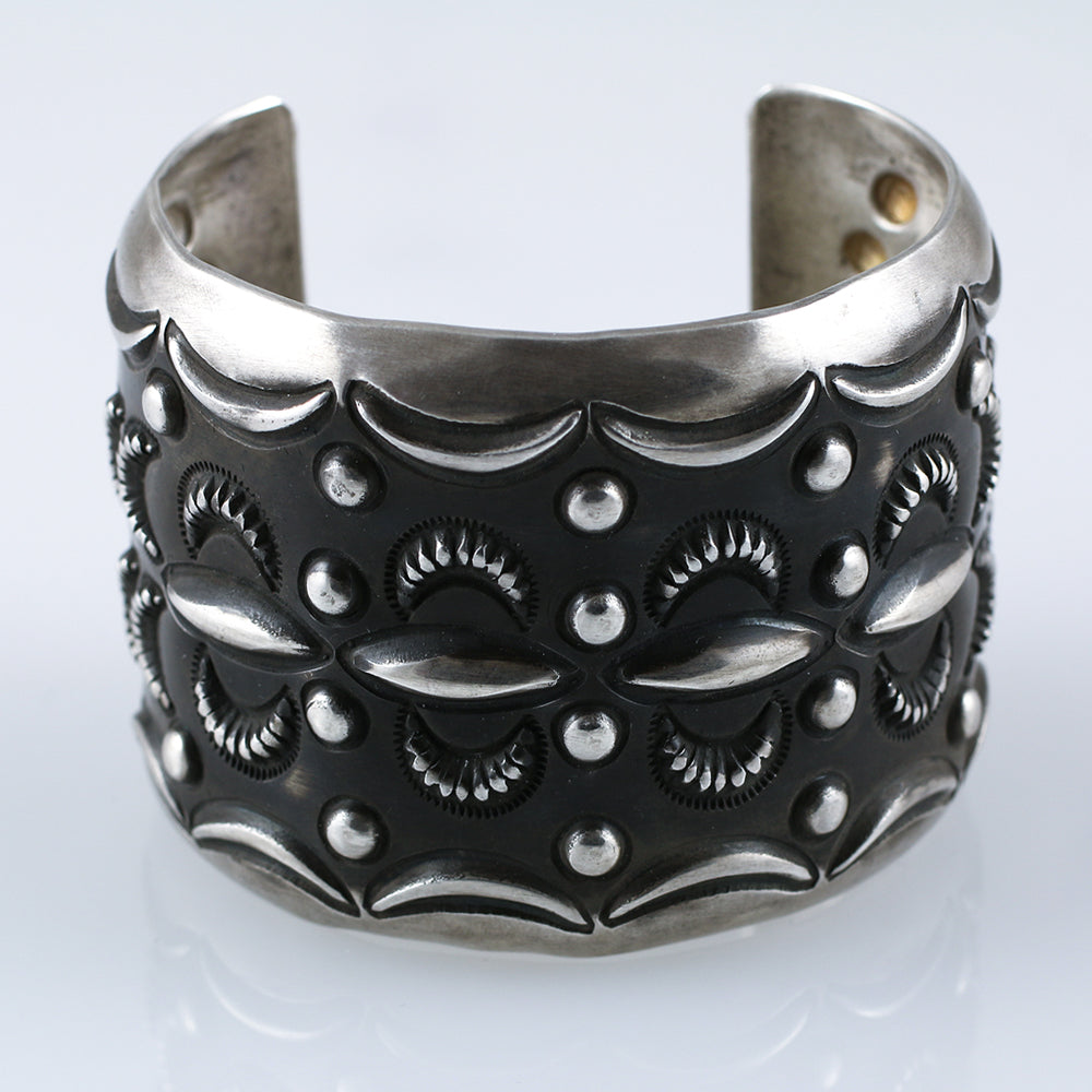 Oxidized Sterling Silver Statement Cuff Bracelet